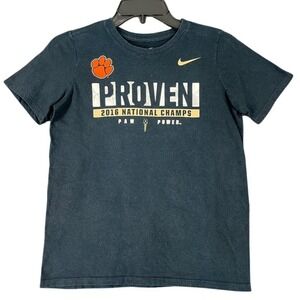 Clemson Nike Proven 2016 National Champs Paw Power Football Shirt M Boys